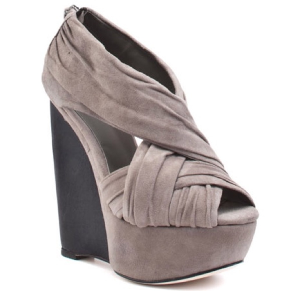 Joe's Jeans Taupe Suede Wedges